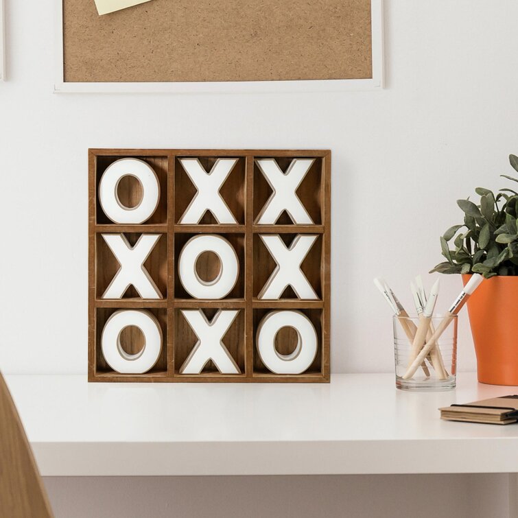 American Art Decor 2 Player Wood Tic Tac Toe & Reviews | Wayfair